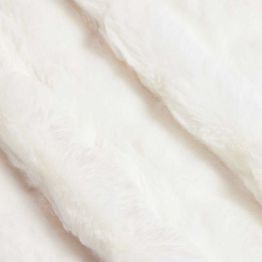 vidaXL Furry Blanket Single 150x220cm White