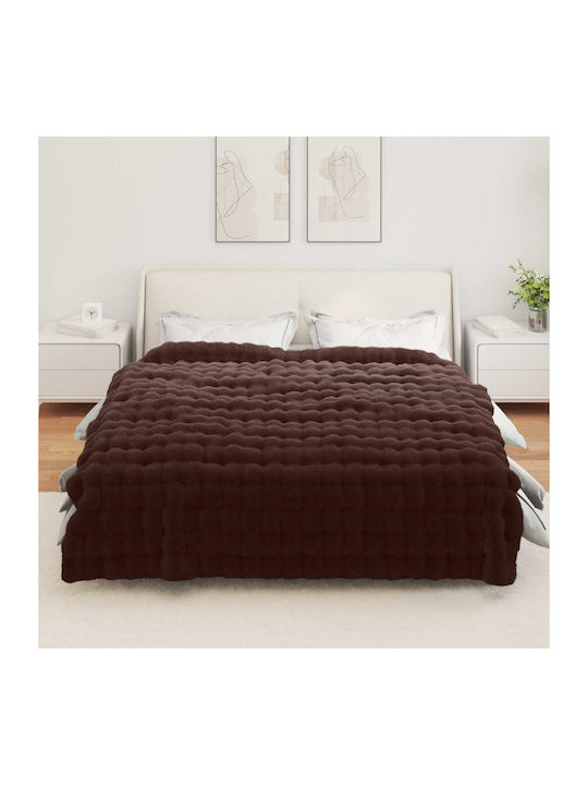 vidaXL Pătură Blănoasă Superdublă 240x270cm Camelopard