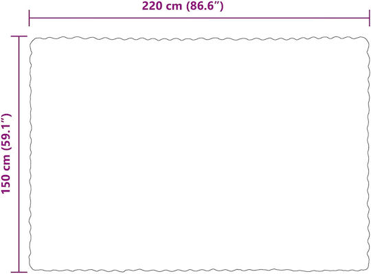 vidaXL Κουβέρτα Γούνινη Υπέρδιπλη 220x240εκ. Καμηλοπάρδαλη