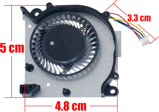 Laptop Fan Cpu Cooling Fan Msi Claw A1m Claw 7 A2hm 1t41 Ms-1t41 E32-0803170-f05 Bs3605hs-u7a 4pin Code 81599
