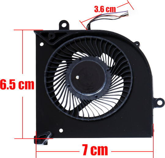 Laptop Cpu Cooling Fan Msi Stealth 17m A12u A12ue Ms17r1 Ms-17r1 E322501301a87 Bs5005hs-u3i 17r1-c-cw-4p 4pin Code 81612