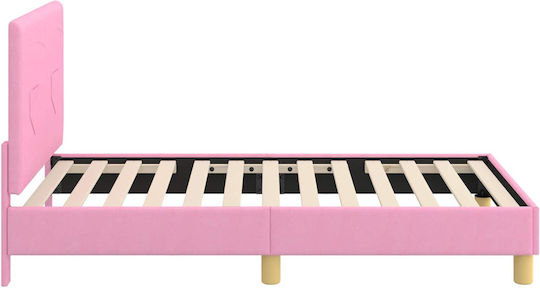 Kinderbett Einzeln Rosa für Matratze 80x160cm
