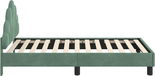 Kinderbett Klassisch Einzeln Hellblau Für Matratze 80x160cm