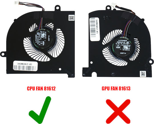 Laptop Cpu Cooling Fan Msi Stealth 17m A12u A12ue Ms17r1 Ms-17r1 E322501301a87 Bs5005hs-u3i 17r1-c-cw-4p 4pin Code 81612