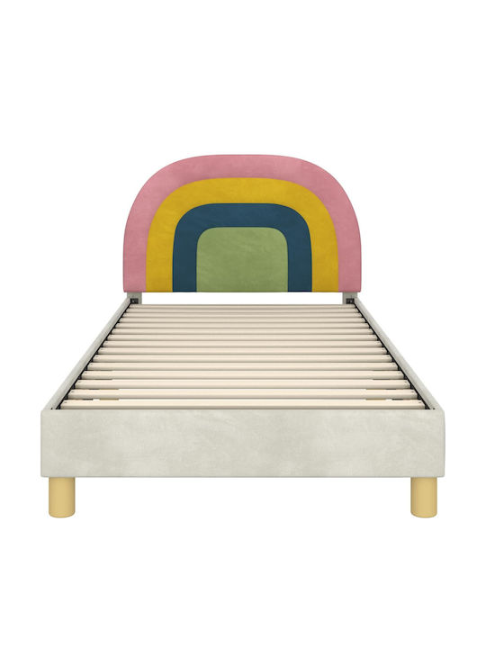 Kids Bed Single Beige for Mattress 90x190cm