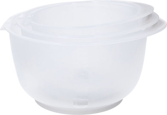 Excellent Houseware Set 3 Boluri de Amestecare Excellent Houseware Polipropilenă 1.5 2 2.5 L Transparent Roșu