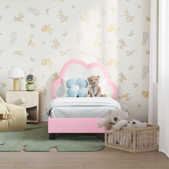 Kids Bed Single Pink for Mattress 70x140cm
