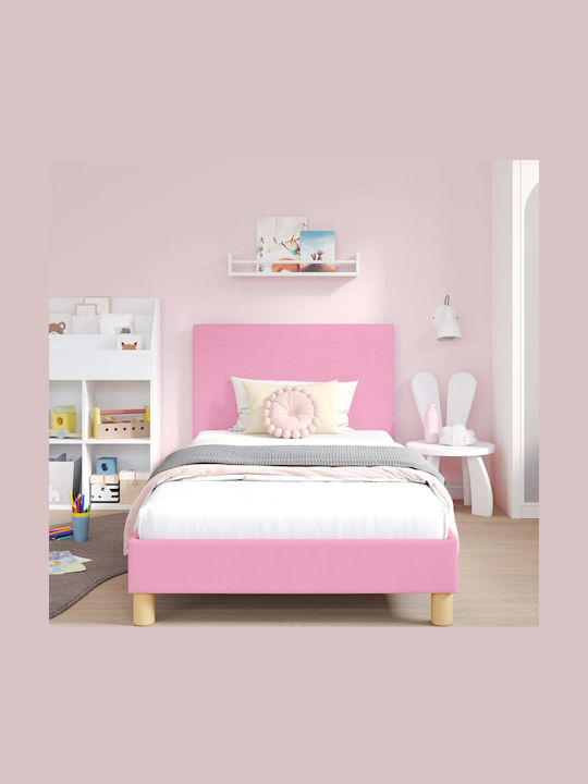 Kinderbett Einzeln Rosa für Matratze 90x190cm