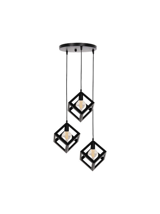 HomeMarkt Pendant Light Black with Socket E27 23cm