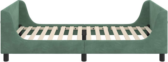 Pat pentru Copii Single Albastru deschis pentru Saltea 80x200cm