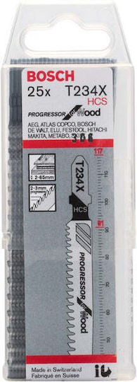 Bosch 2608633524 Jig Saw Blades for Wood 117mm 25 Pieces