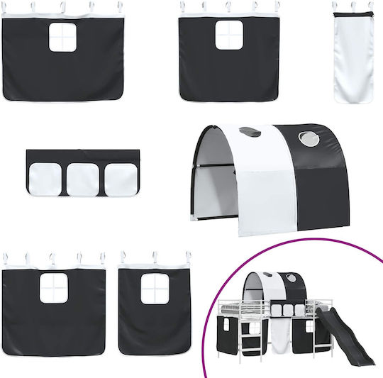 Kinderbett Hochbett Einzel Weiß für Matratze 100x201cm
