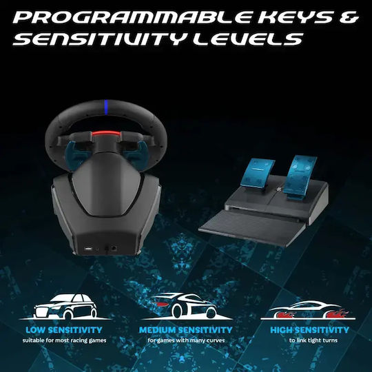 Subsonic 270 GT5 Τιμονιέρα με Πετάλια για PC / PS5