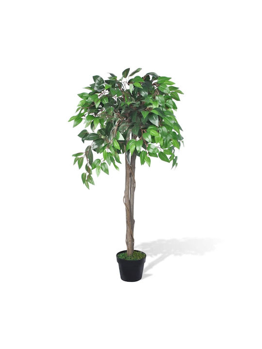 Künstliche Pflanze im Topf Ficus Lyrata Grün 90cm vidaXL