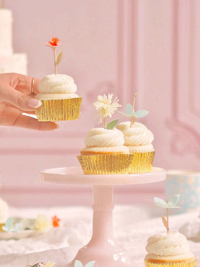 Meri Meri Kit Flower Garden Φορμάκια για Cupcakes για Party 24τμχ