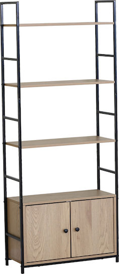 Bibliothek Schwarz 58.6x23.5x144cm