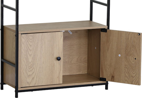 Bibliothek Schwarz 58.6x23.5x144cm