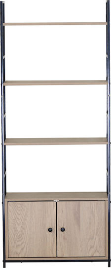 Bibliothek Schwarz 58.6x23.5x144cm
