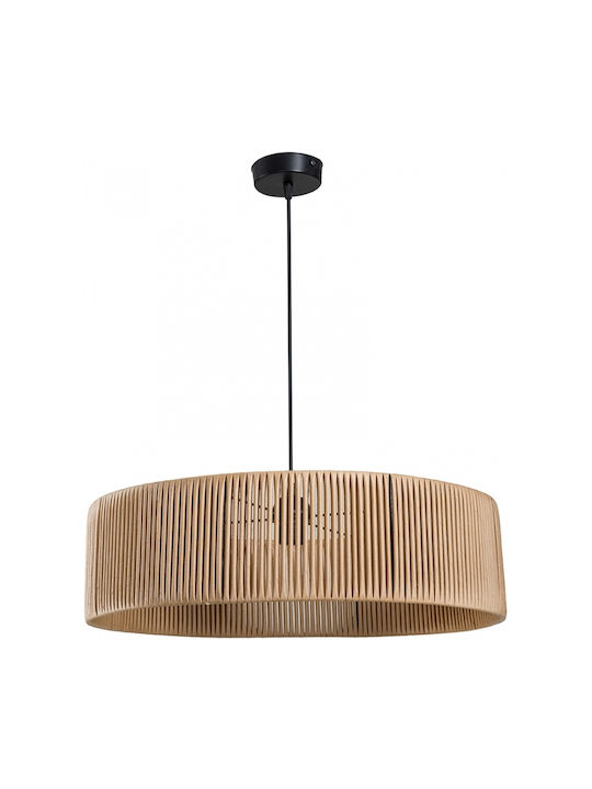 GloboStar Rattan Lustră Bej Boem cu Dulie E27 55x55x90cm.