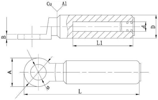 Elektrischer Terminal Ring Kupfer (01.036.0569)