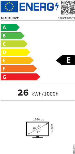Blaupunkt Τηλεόραση 32" HD Ready LED 32HCE4000S HDR (2024)