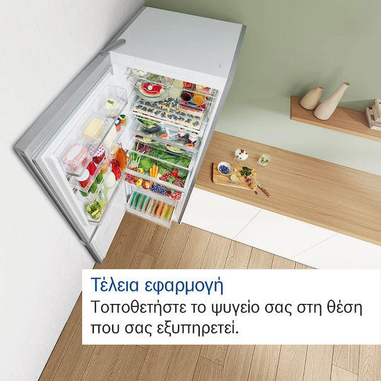Bosch Ψυγειοκαταψύκτης 305lt Total NoFrost Υ186xΠ60xΒ66εκ. Λευκός KGN36NWEA