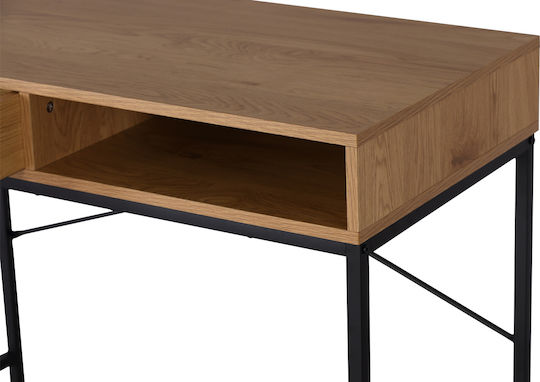 Бюро Orfeas Дървено Черно С Метални Крака 95x48x76см