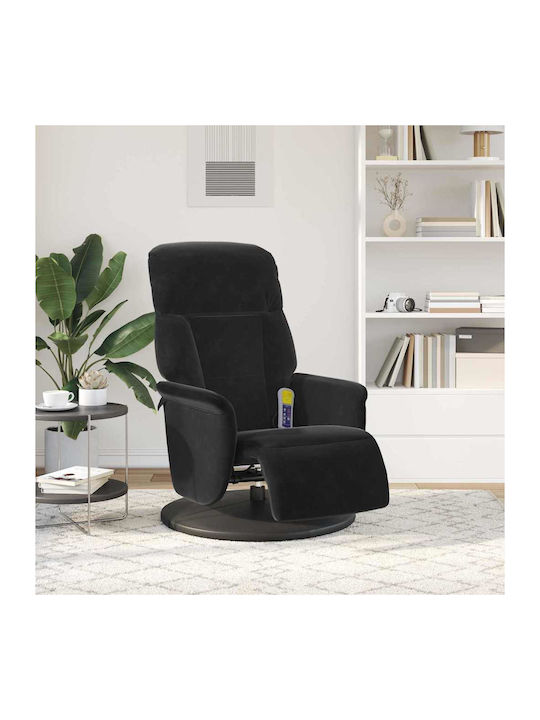 Moderner Chesterfield Liegestuhl Samt Schwarzes M91xP71xH105cm