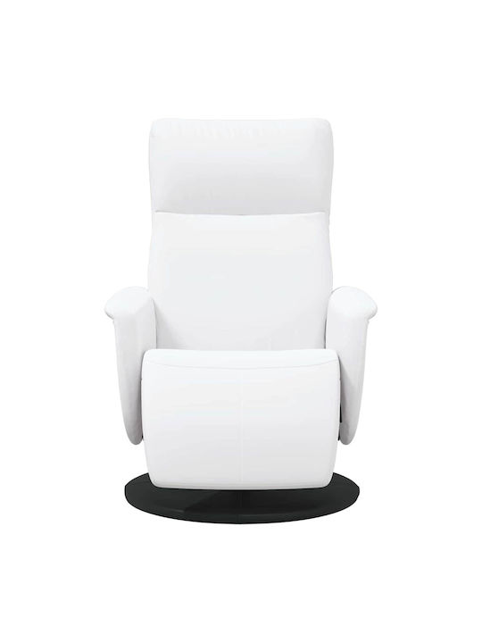Șezlong Modern Din Piele Sintetică Alb M71xL90xH105cm