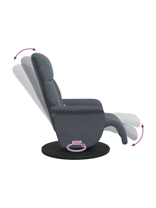 Modern Velvet Gray Recliner M91xW71xH105cm