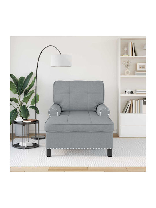 Moderner Liegestuhl Grau Länge 91xBreite 157xHöhe 91cm