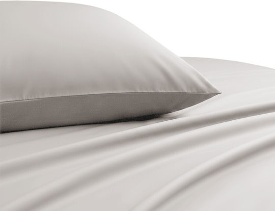 Melinen Bettbezug Baumwollsatin Übergröße 225x245 Lavish Ecru
