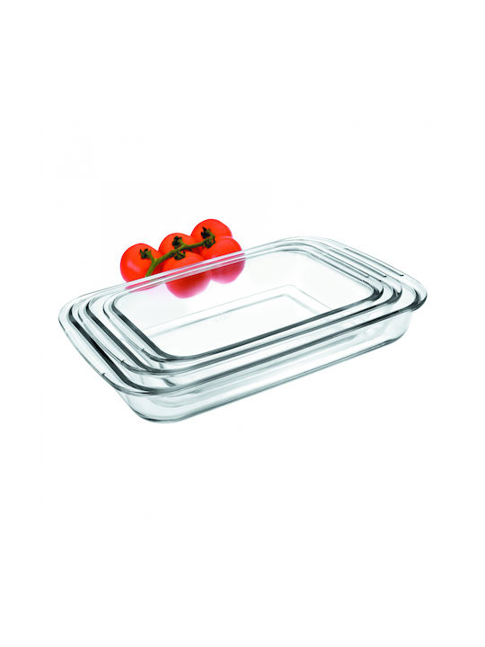 Ibili Ορθογώνιο Πυρίμαχο Σκεύος Γυάλινο 1600ml 3τμχ
