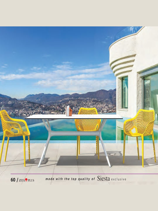 Outdoor Chair Polypropylene Air XL Yellow 57x60x81cm