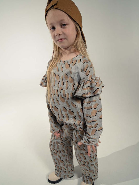 Kinder-Set mit Hose Winter 3Stück Gray
