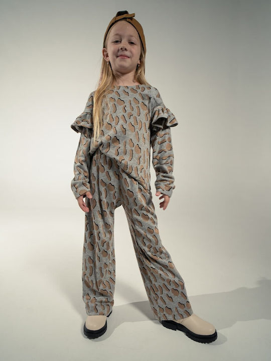 Kinder-Set mit Hose Winter 3Stück Gray