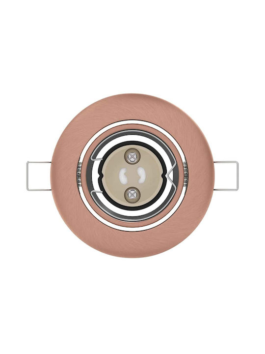 vidaXL Rectangle Metallic Recessed Spot Copper 9x9cm. 1pcs