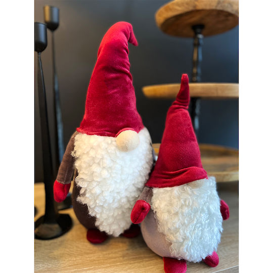 Dekorativer Weihnachtsmann Rot aus Stoff 19cm