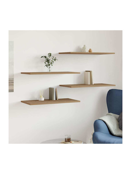 vidaXL Rectangular Raft de bibliotecă Placă din Lemn Agregat în culoarea Gri 60x40x1.5cm 805258 4buc