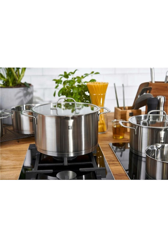 Flow Pots Set of Stainless Steel with Coating 4pcs