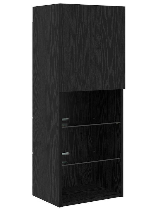 Wohnzimmer TV-Einheit Black Beech mit Beleuchtung L80xB30xH30cm