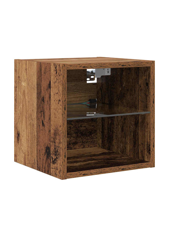 Living Room TV Unit with Lighting Old Wood L80xW30xH30cm