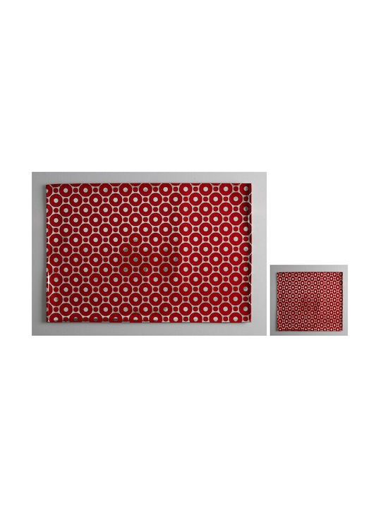 Espiel Fabric Coaster Red Coaster Fabric Red 10x10cm 4pcs