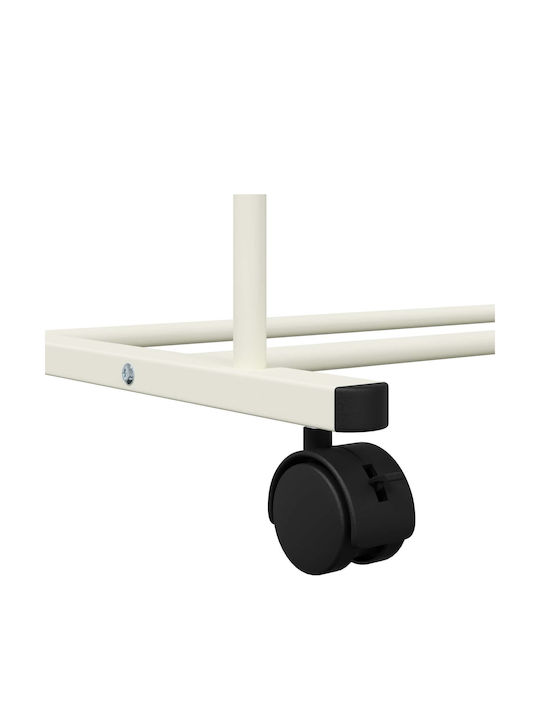 vidaXL Κρεμάστρα Δαπέδου από Μέταλλο Λευκή 80x53x156cm