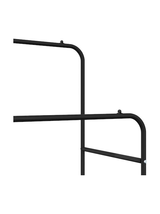 vidaXL Floor Garment Rack made of Metal Black 80x53x156cm