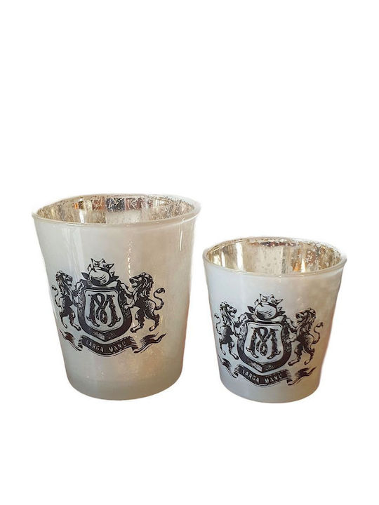 La Belle Maison Set Of Glass Candle Holders