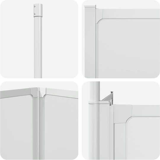 vidaXL Καμπίνα Μπανιέρας με Συρόμενη Πόρτα 120x137cm Fabric Chrome vidaXL Καμπίνα Μπανιέρας με Συρόμενη Πόρτα 120x137cm Fabric Chrome