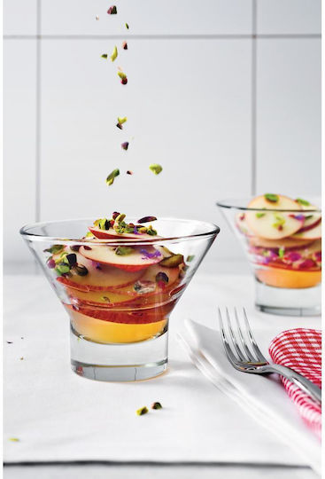 Bormioli Rocco Ice Cream Serving Bowl Round Glass Transparent 6pcs