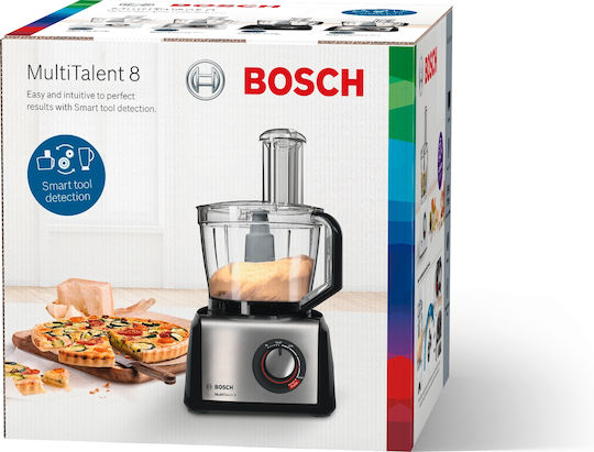 Bosch Multifunctional Food Processor 1100W with Pot 3.9lt and Jug Blender White
