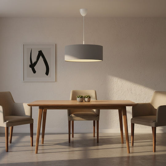 Pakketo PWL-1091 Κρεμαστό Φωτιστικό Γκρι με Ντουί E27 38x38x70εκ.